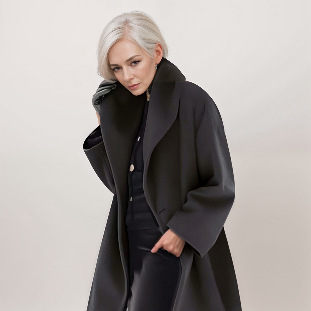 Odette | Elegant Shawl Collar Oversized Coat Women