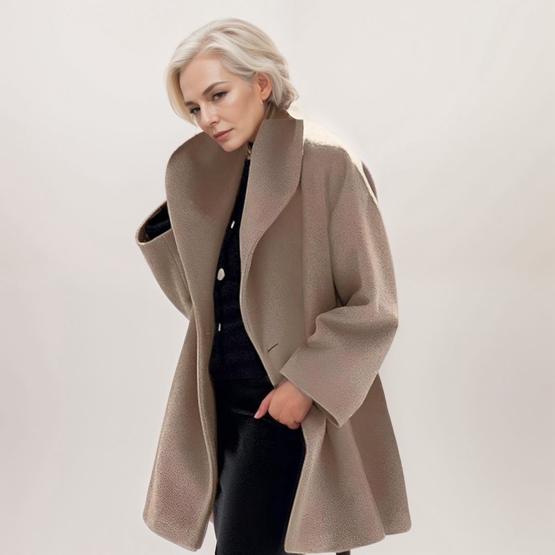 Odette | Elegant Shawl Collar Oversized Coat Women