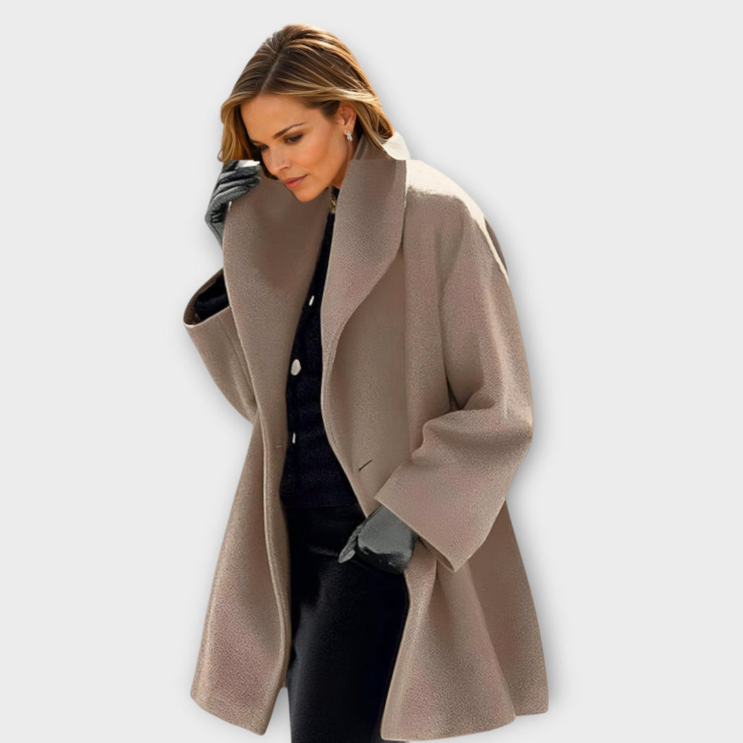 Clara | Elegant Oversized Shawl Collar Wool Coat