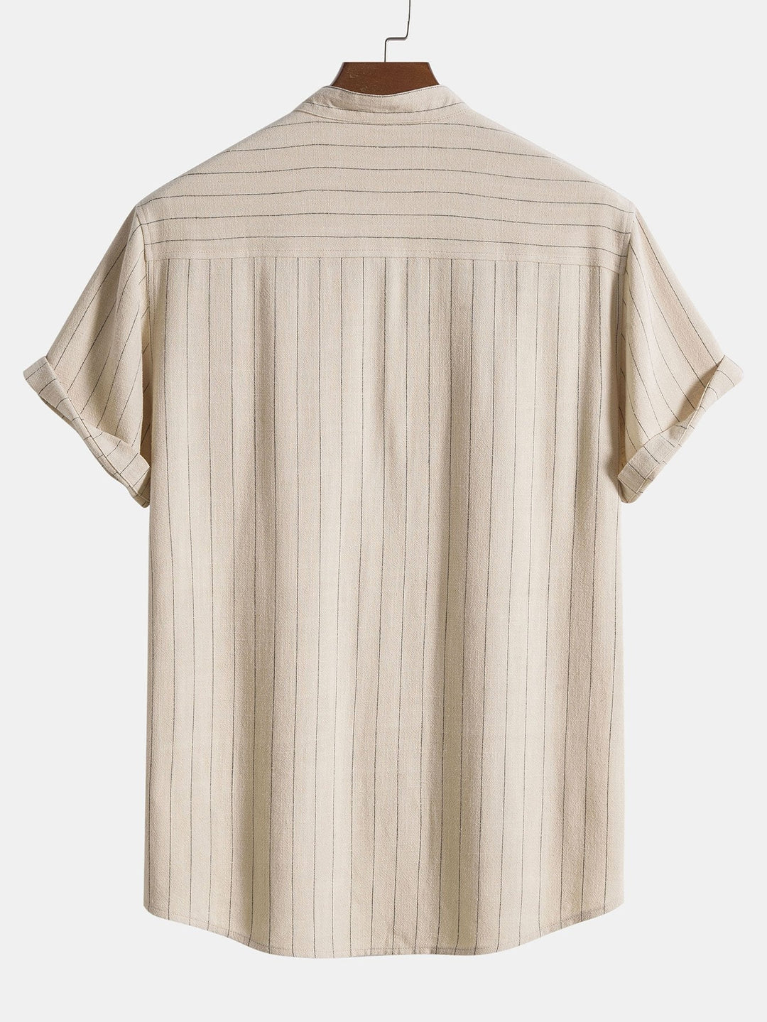 Silas | Elegant Striped Linen Set Men Short Sleeve