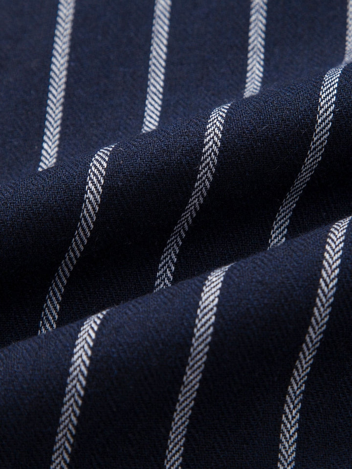 Raphael | Elegant Striped Short Sleeve Linen Set Men