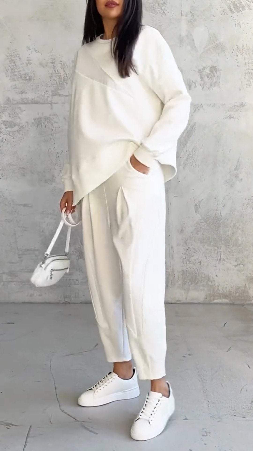Babette | Stylish Two Piece Set Long Sleeve Crew Neck Loungewear