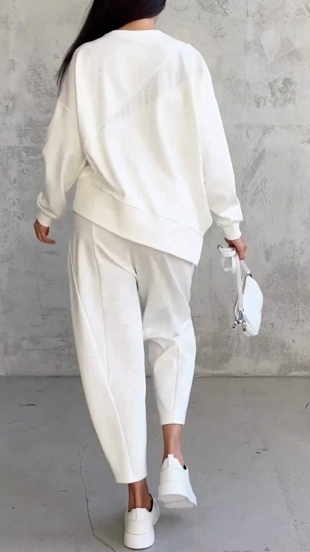 Babette | Stylish Two Piece Set Long Sleeve Crew Neck Loungewear