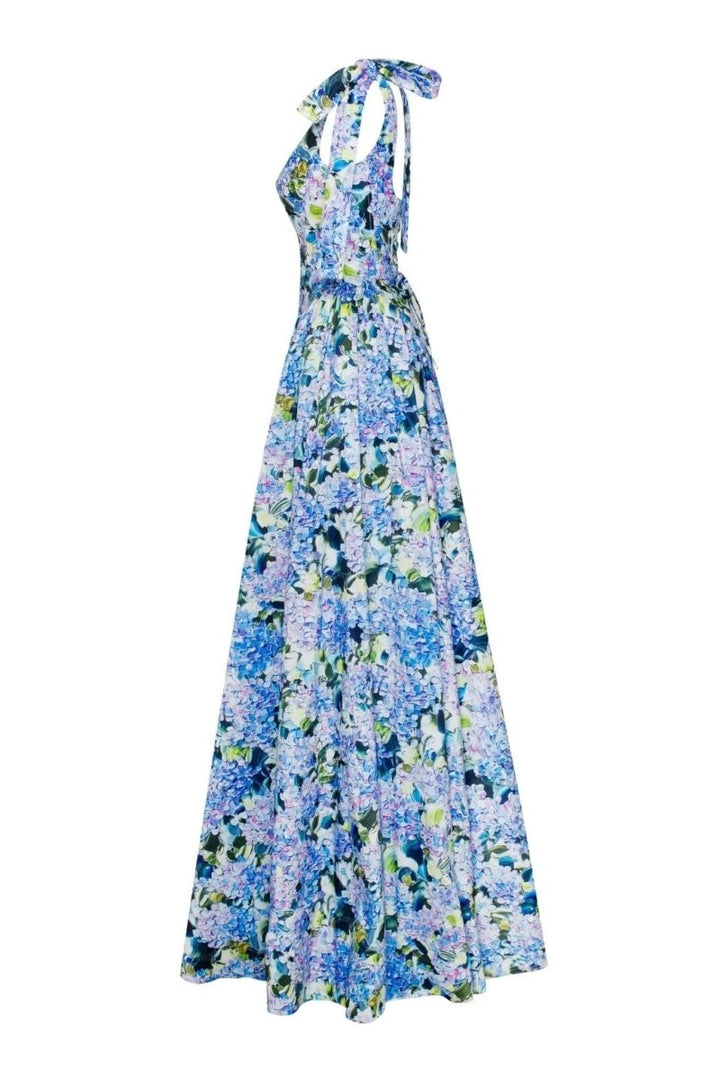 Kacey | Elegant Floral Print Off-Shoulder Maxi Dress