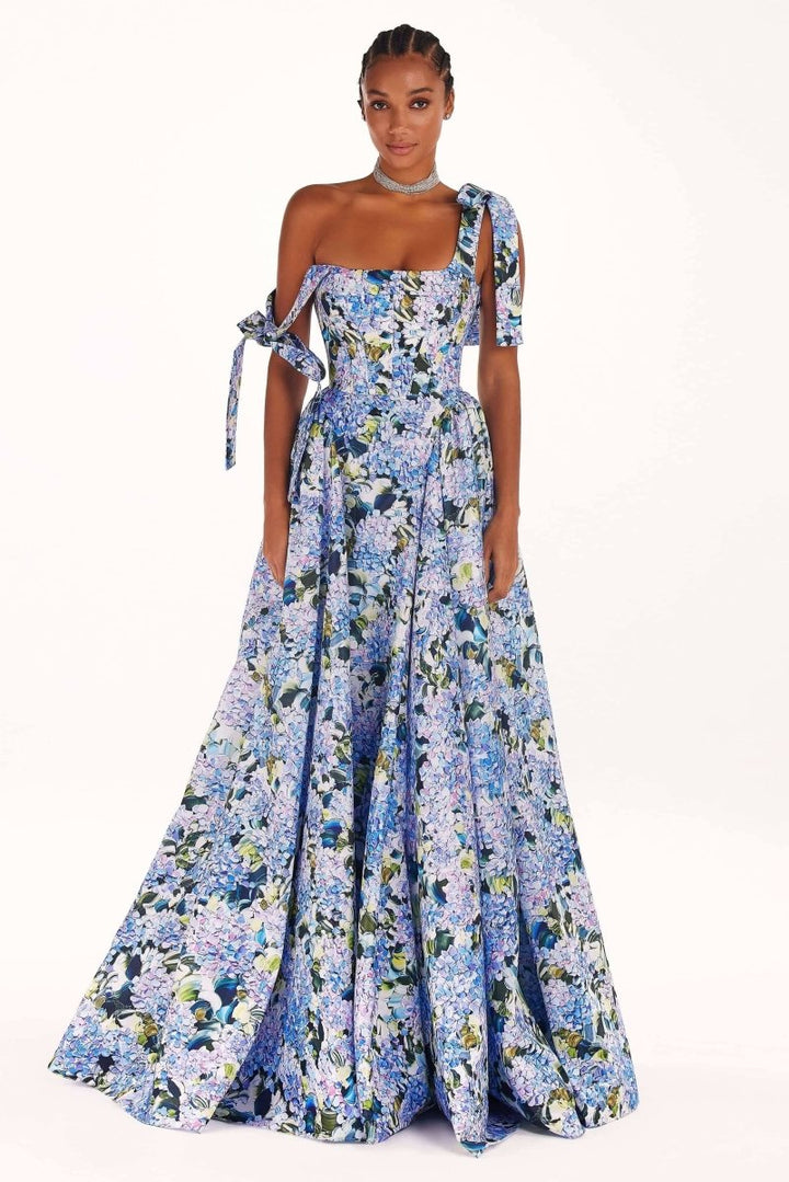 Kacey | Elegant Floral Print Off-Shoulder Maxi Dress