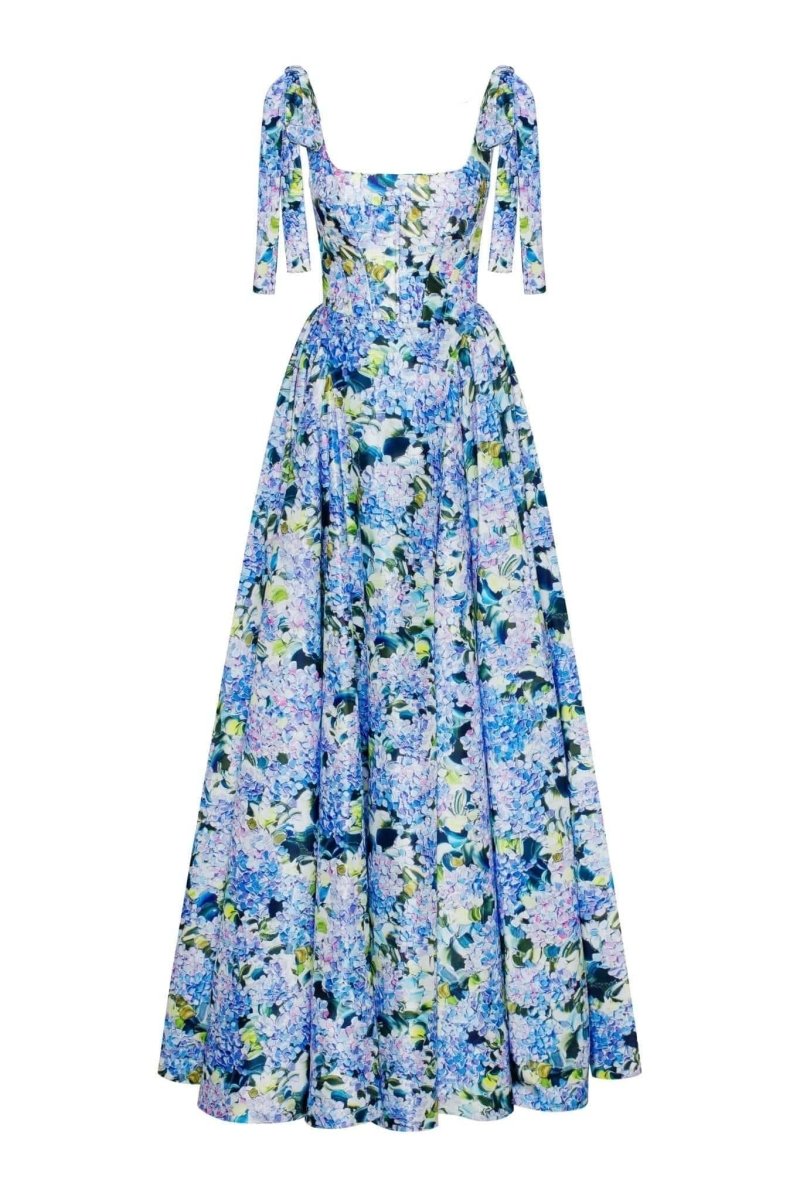 Kacey | Elegant Floral Print Off-Shoulder Maxi Dress
