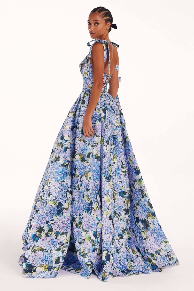 Kacey | Elegant Floral Print Off-Shoulder Maxi Dress