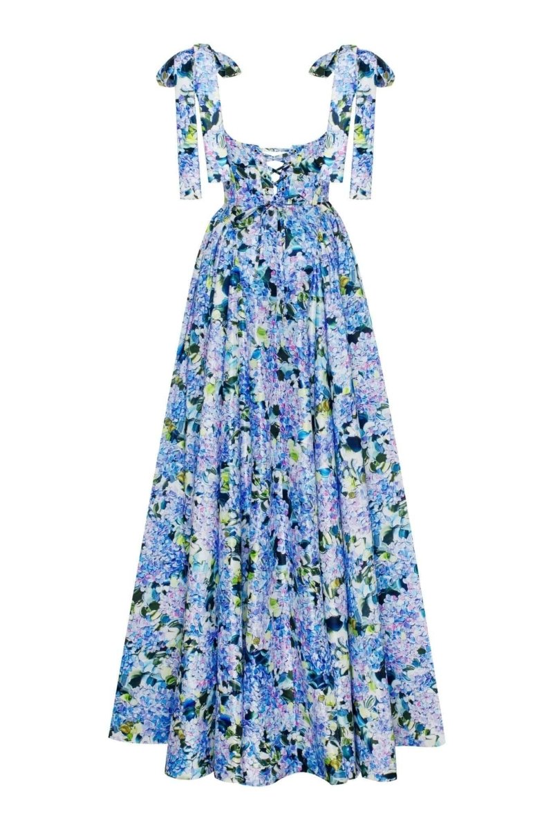 Kacey | Elegant Floral Print Off-Shoulder Maxi Dress