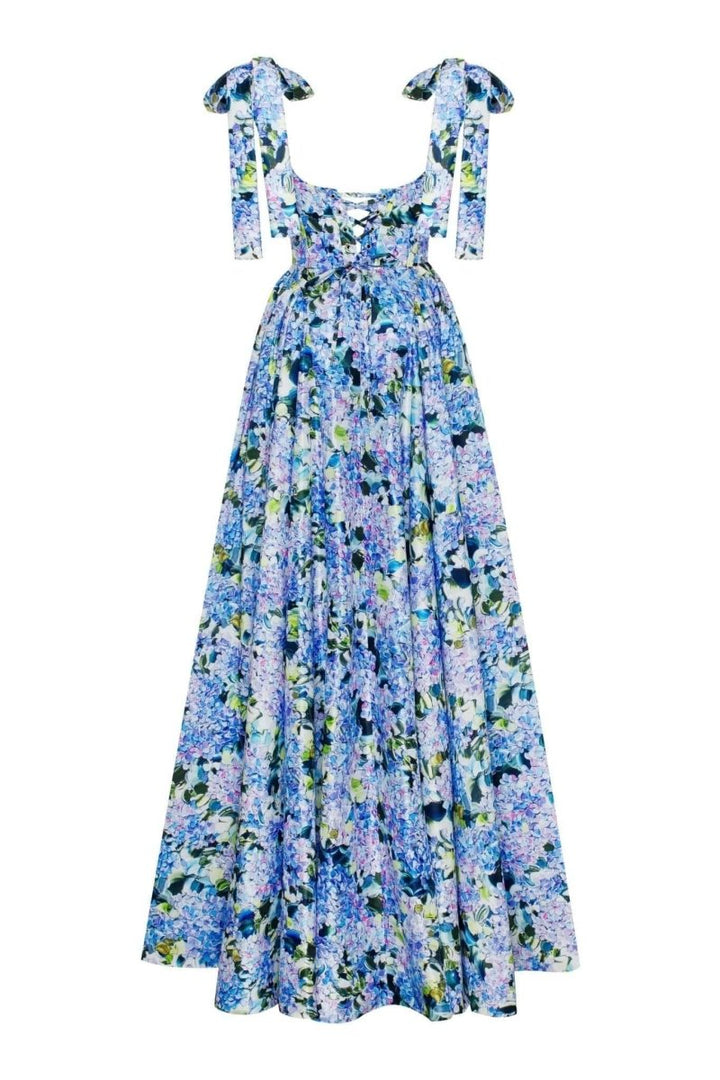 Kacey | Elegant Floral Print Off-Shoulder Maxi Dress