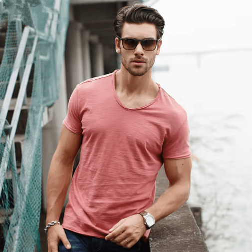 Chloe | Stylish Cotton V-Neck Summer T-Shirt Men