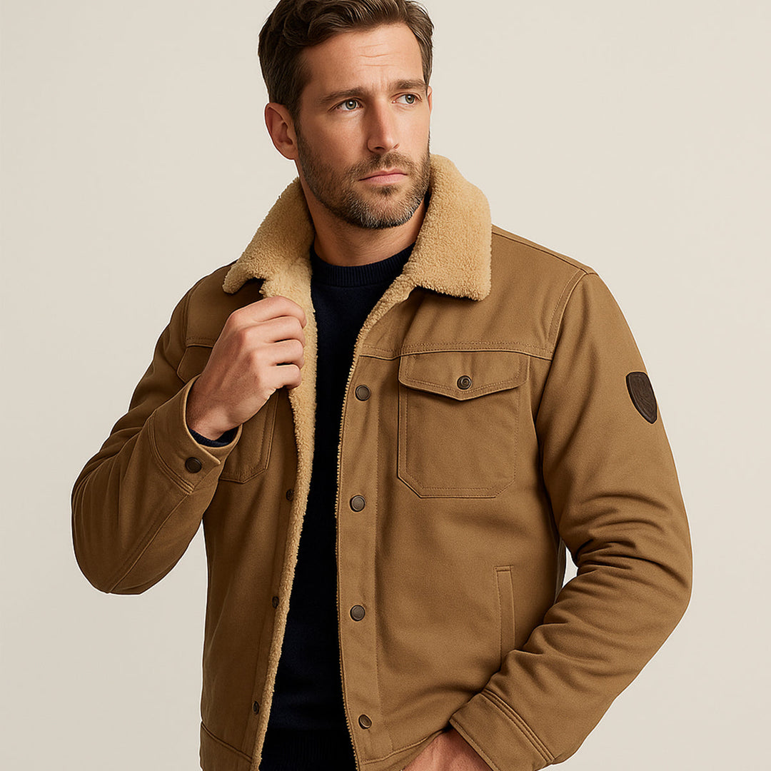 Margot | Stylish Fleece Lined Winter Jacket With Button Details