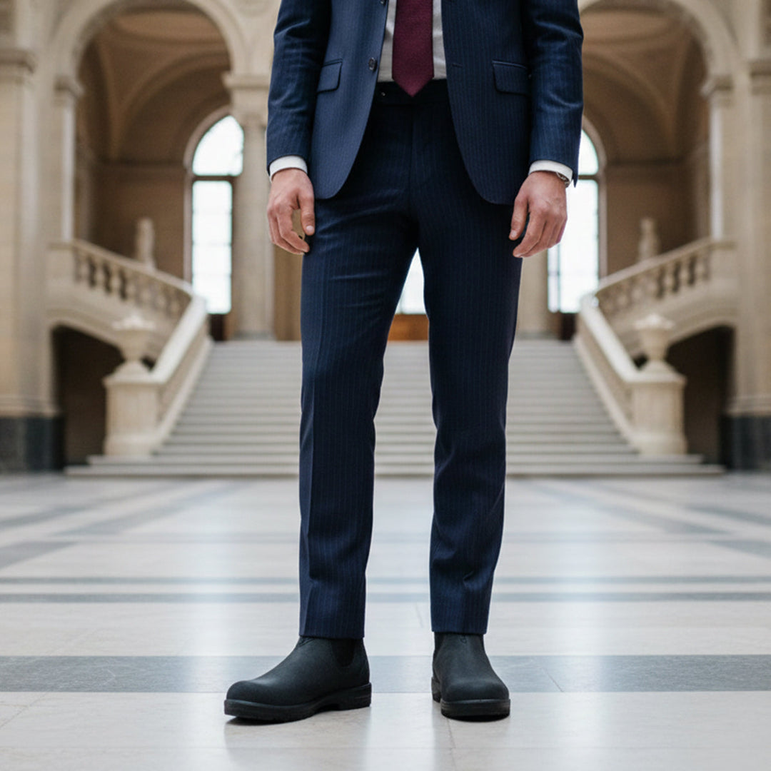 Margot | Sleek Suede Chelsea Boots Men Premium Leather Slip-On