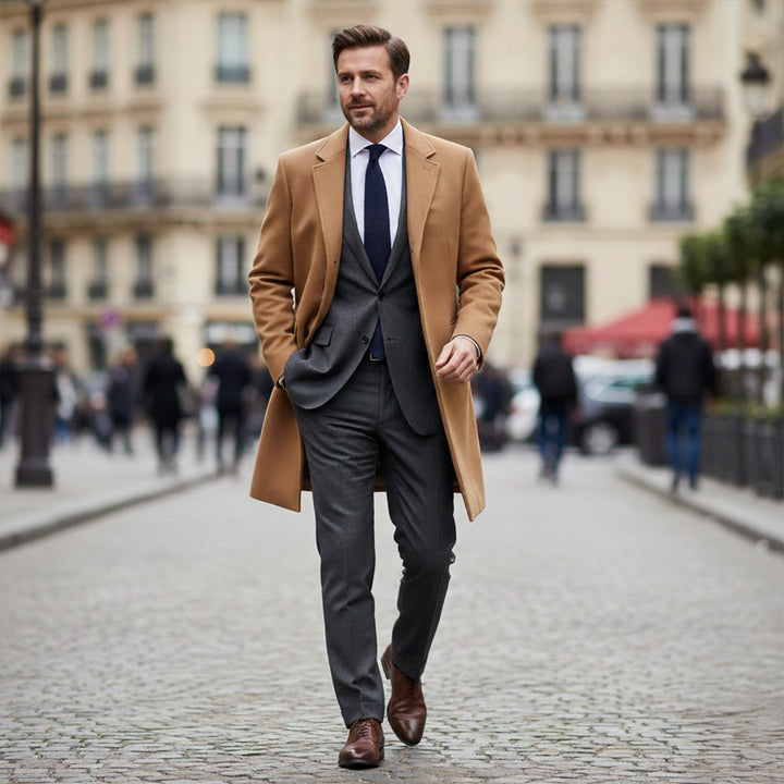 Serena | Elegant Classic Wool Winter Overcoat With Tailored Lapels