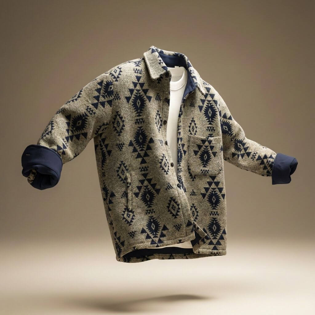 Weston | Stylish Southwestern Geometric Print Wool Jacket