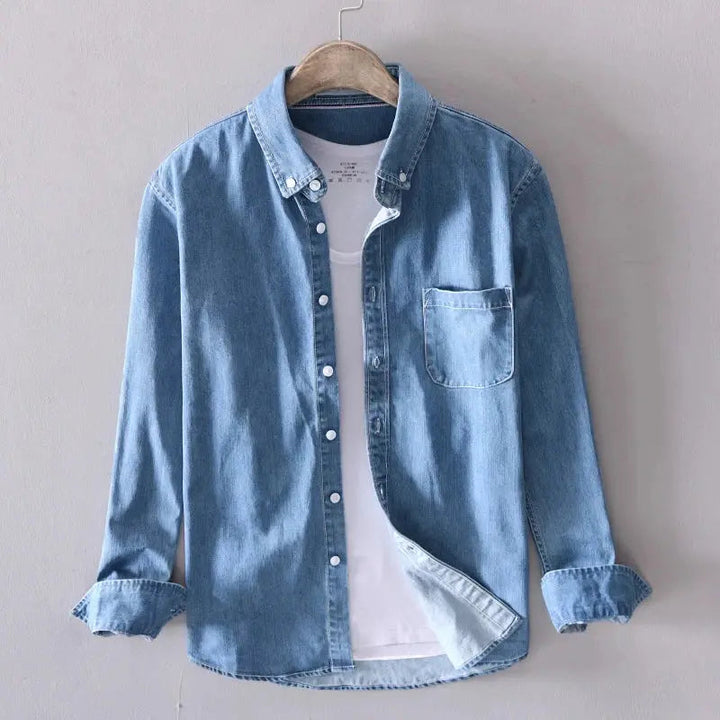 Margot | Chic Long Sleeve Denim Button Up Shirt