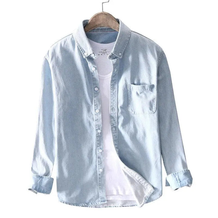 Margot | Chic Long Sleeve Denim Button Up Shirt
