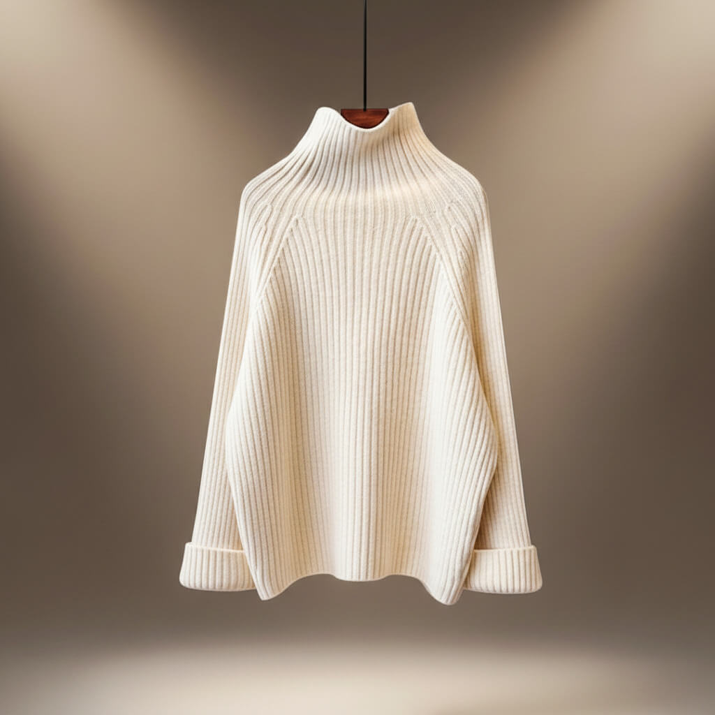 Eliza | Chic Cable Knit Winter Set With Turtleneck Sweater