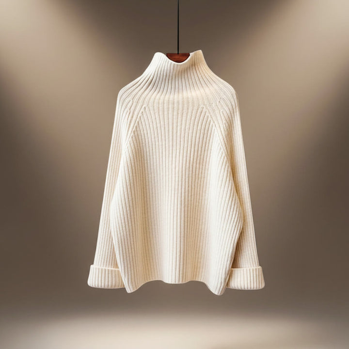 Eliza | Chic Cable Knit Winter Set With Turtleneck Sweater