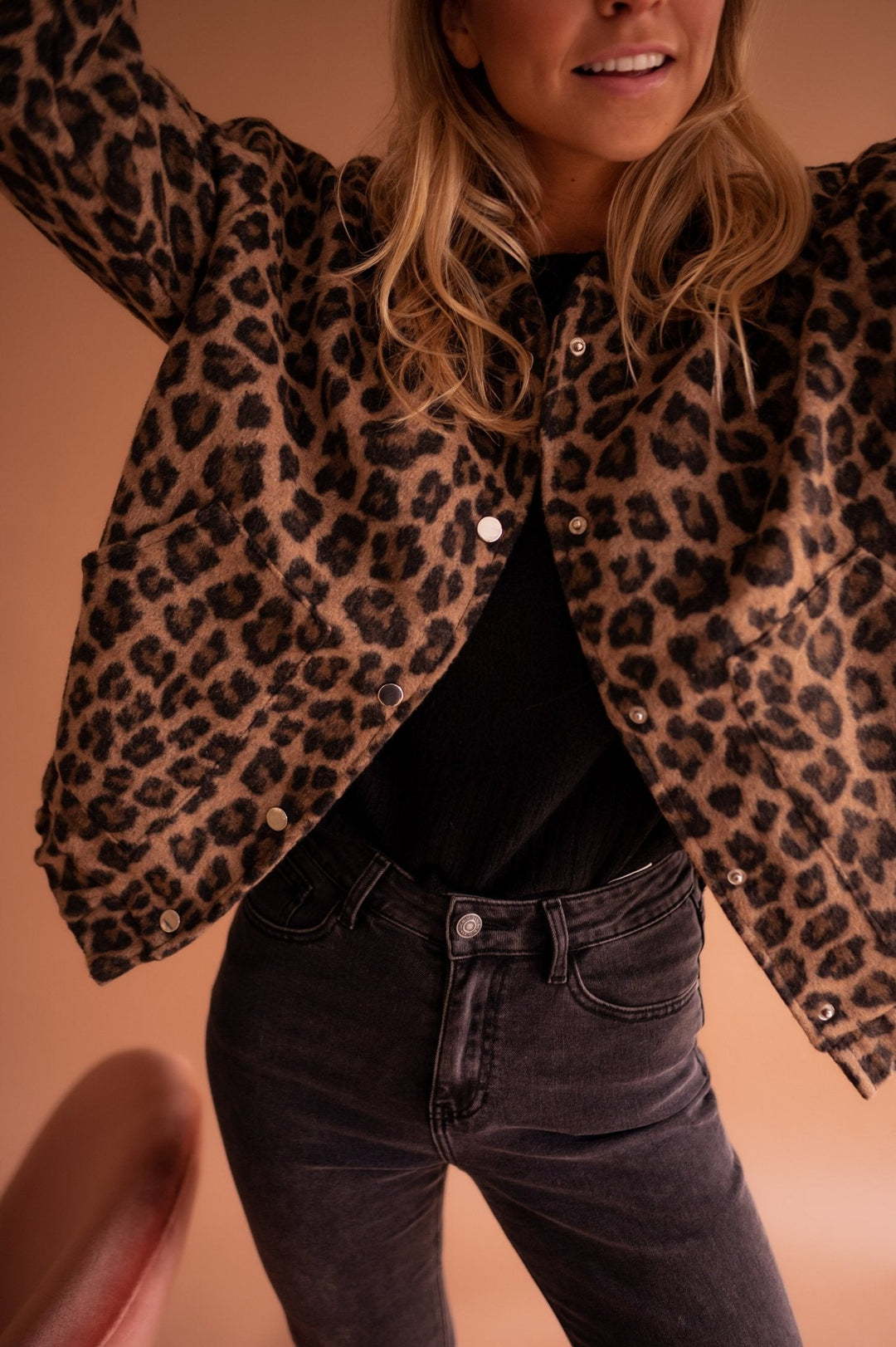 Sybil | Chic Leopard Print Button-Up Jacket