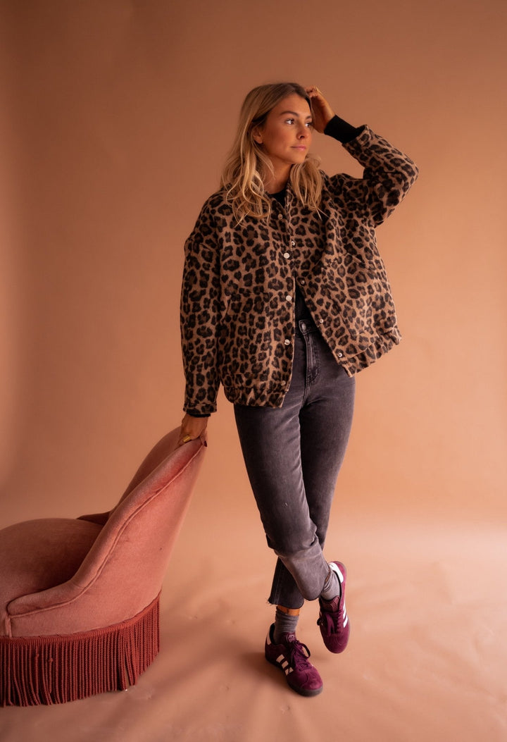 Sybil | Chic Leopard Print Button-Up Jacket