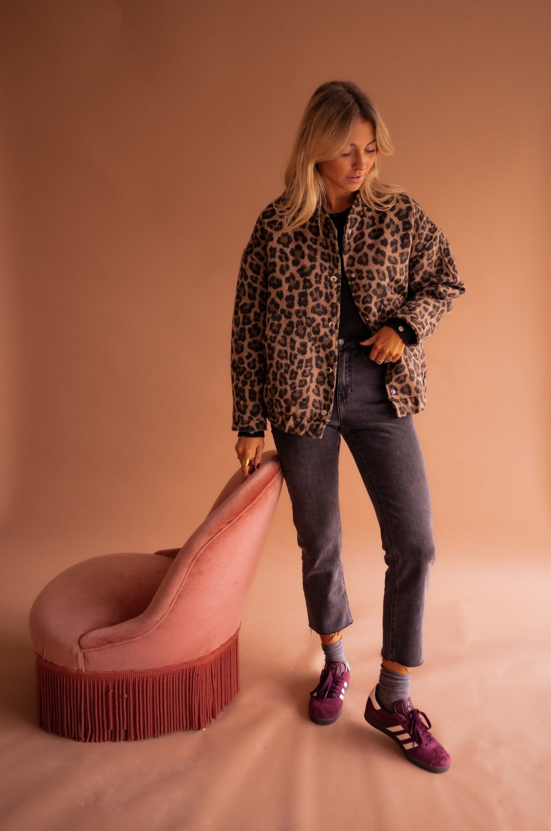 Sybil | Chic Leopard Print Button-Up Jacket