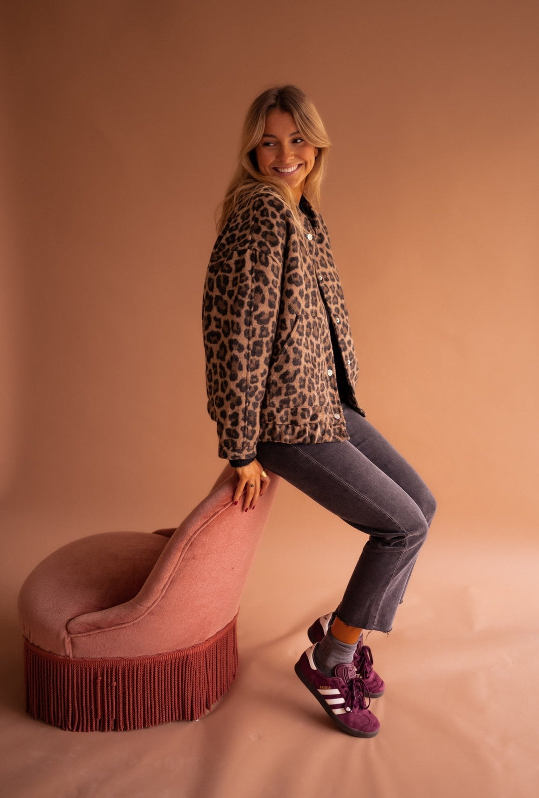 Sybil | Chic Leopard Print Button-Up Jacket