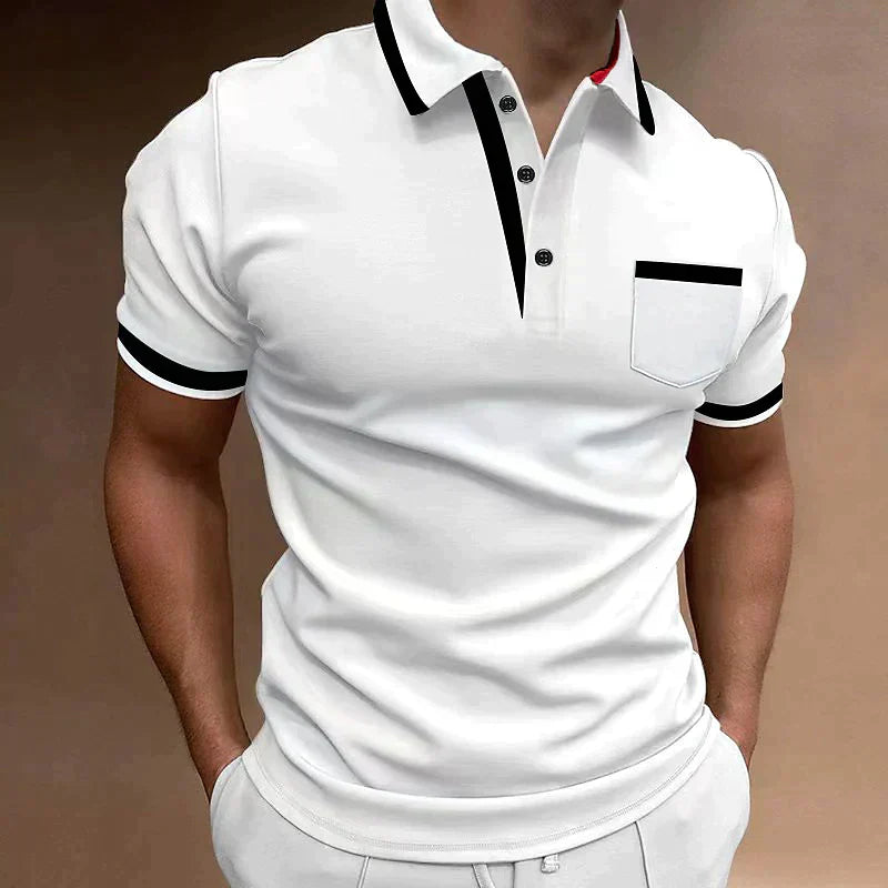 Endymion | Sleek Contrast Trim Polo Shirt for Men