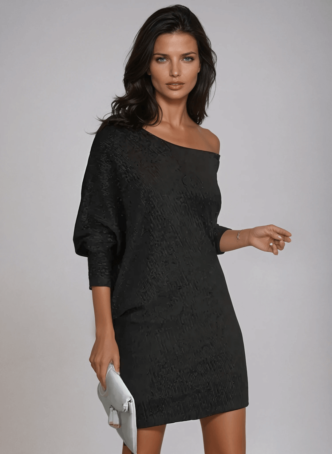 Celeste | Elegant Off-Shoulder Sequin Mini Dress
