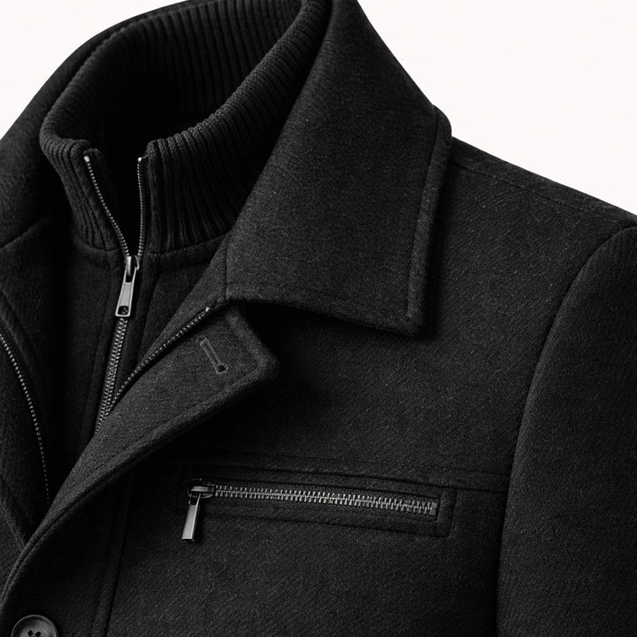 Margot | Stylish Men's Wool Blend Smart Coat With Button Closure