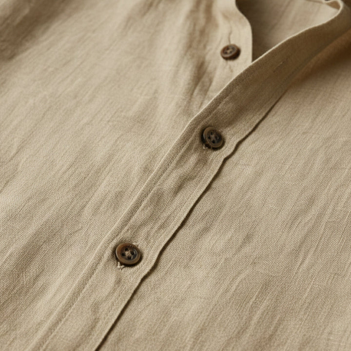 Phoebe | Elegant Long Sleeve Linen Button-Up Shirt For Men