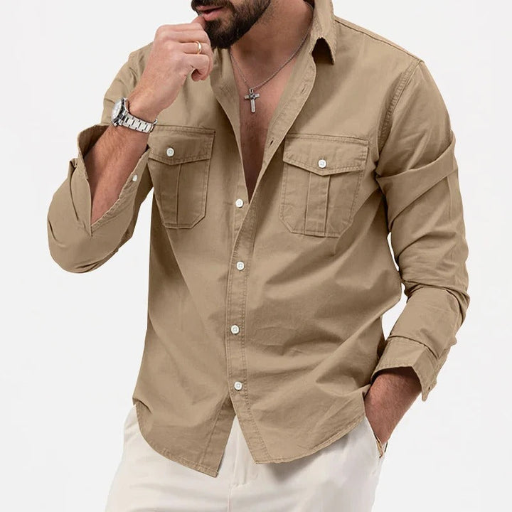 Bennett | Stylish Long Sleeve Button Up Shirt With Dual Chest Pockets