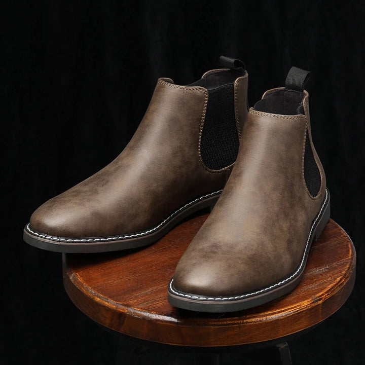 Rosalind | Stylish Premium Leather Chelsea Boots With Elastic Panels