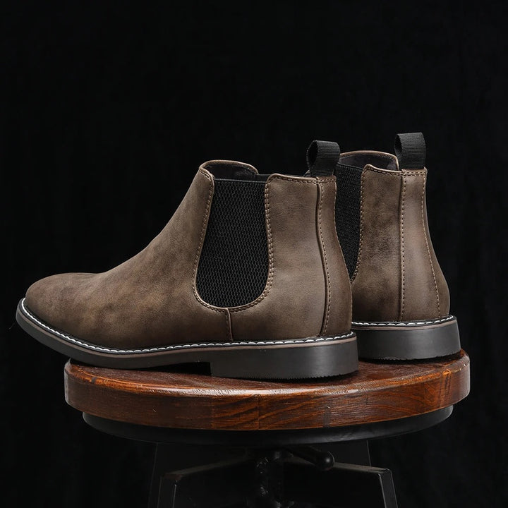 Rosalind | Stylish Premium Leather Chelsea Boots With Elastic Panels