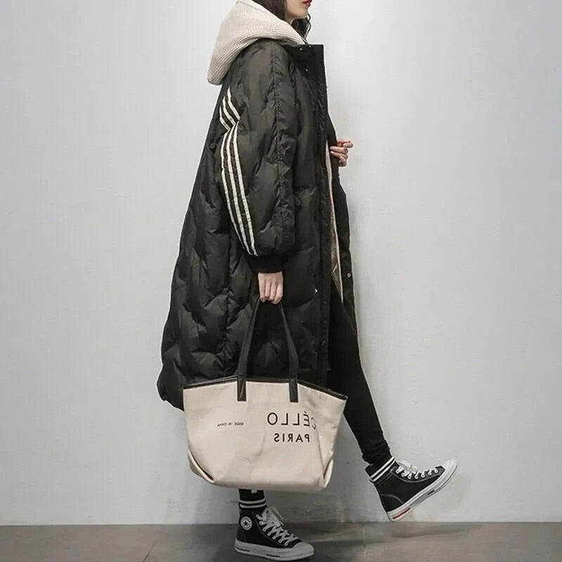 Claudia | Stylish Long Quilted Puffer Jacket Women - Oversized Fit