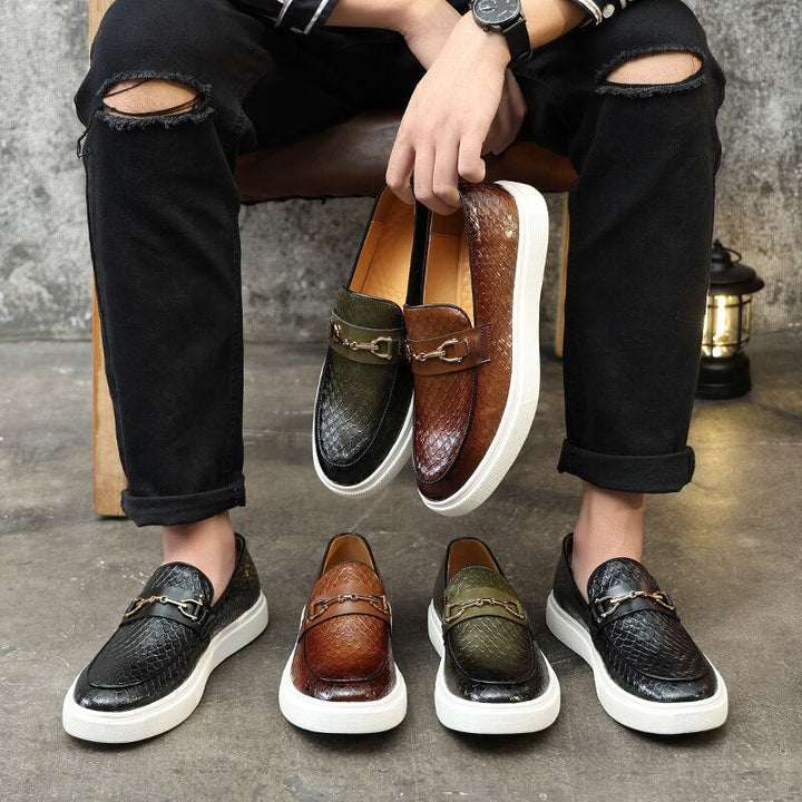 Elyse | Stylish Brown Woven Horsebit Loafers For Men