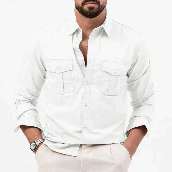Bennett | Stylish Long Sleeve Button Up Shirt With Dual Chest Pockets