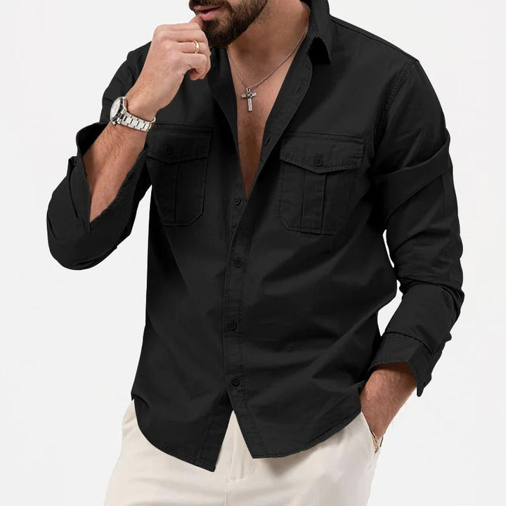 Bennett | Stylish Long Sleeve Button Up Shirt With Dual Chest Pockets