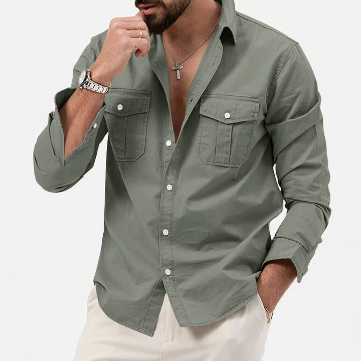 Bennett | Stylish Long Sleeve Button Up Shirt With Dual Chest Pockets