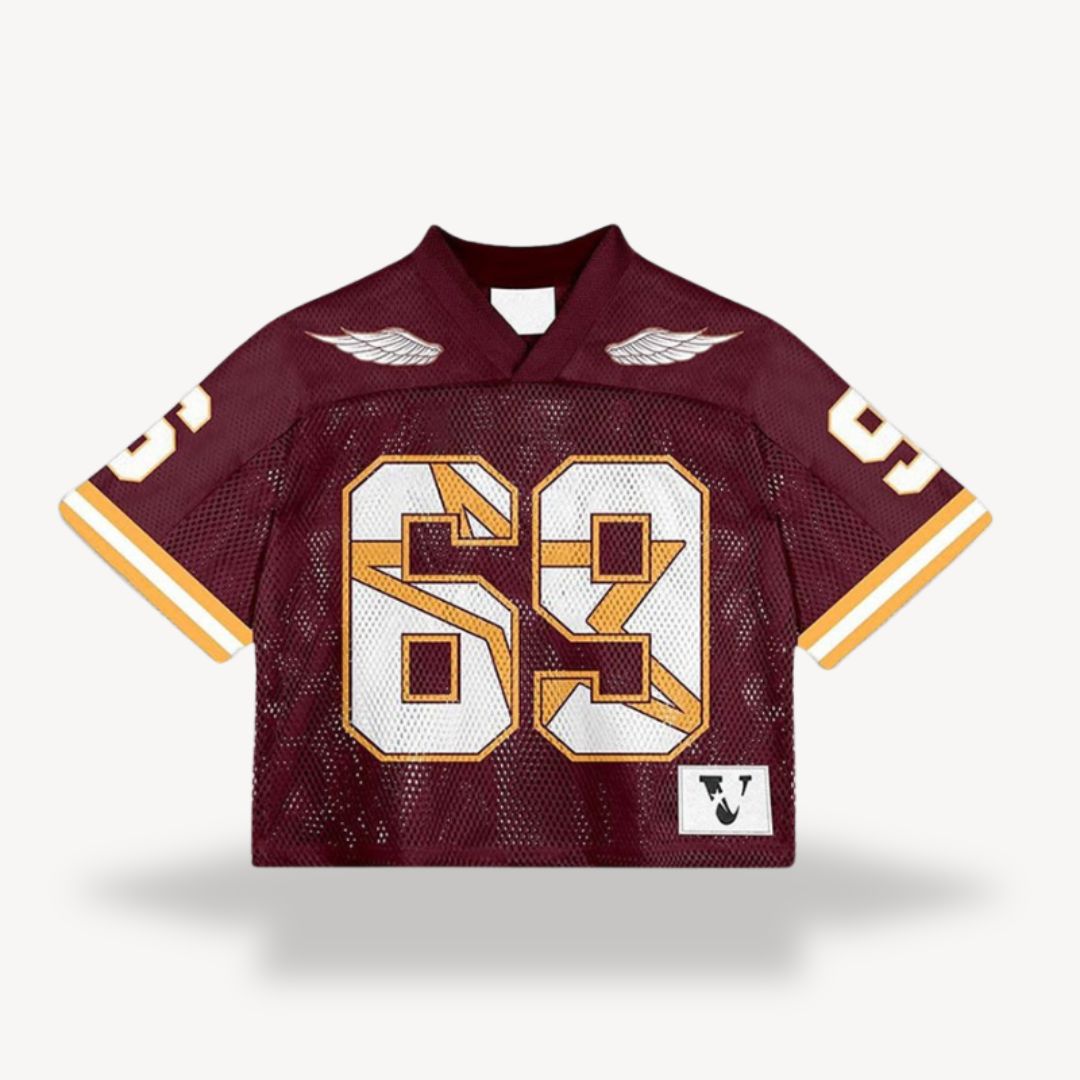 Cascade | Stylish Men's V-Neck Sports Jersey With Mesh Panels