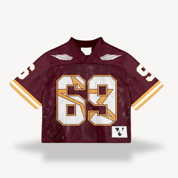 Cascade | Stylish Men's V-Neck Sports Jersey With Mesh Panels