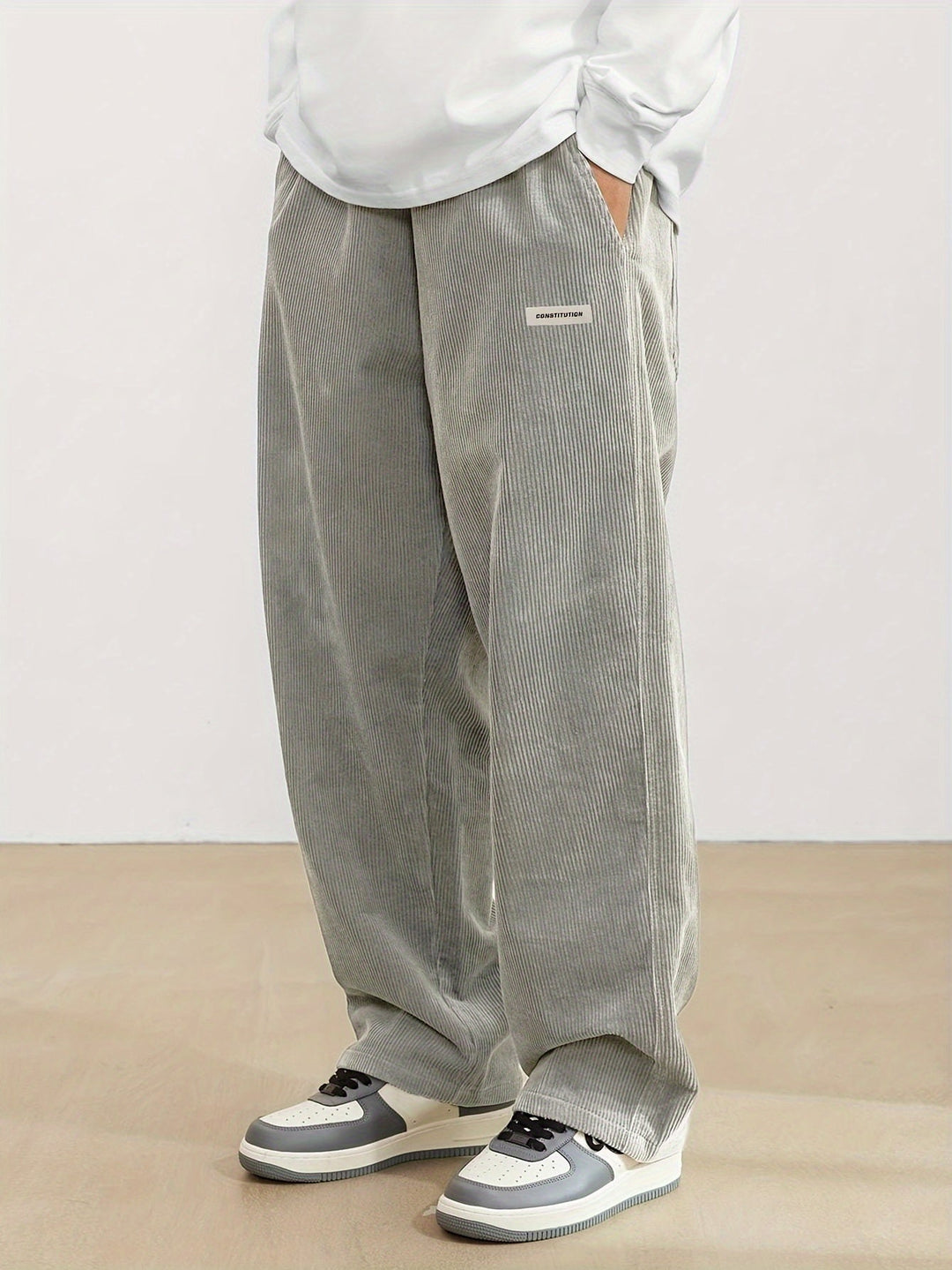 Emil | Stylish Brown Corduroy Wide Leg Pants Men's Casual Trousers