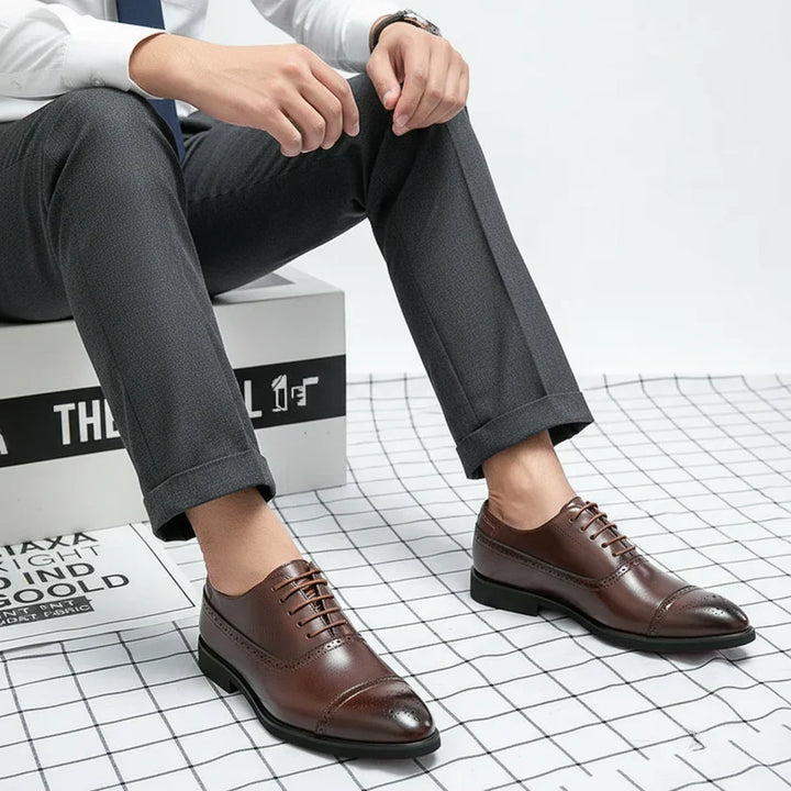 Cordelia | Elegant Oxford Brogue Dress Shoes Men - Wedding Classic