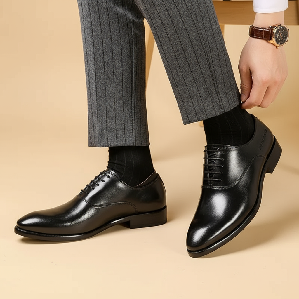 Ezra | Elegant Orthopedic Leather Oxford Dress Shoes