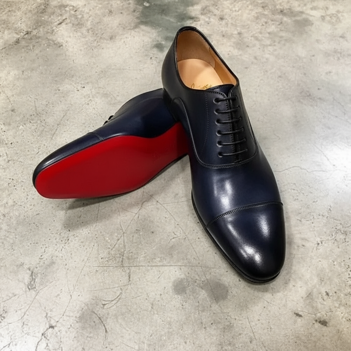 Raphael | Elegant Italian Oxford Dress Shoes With Red Sole