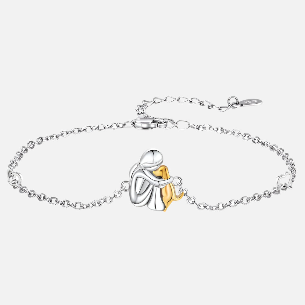 Margot | Elegant Two Tone Dog Embrace Chain Bracelet