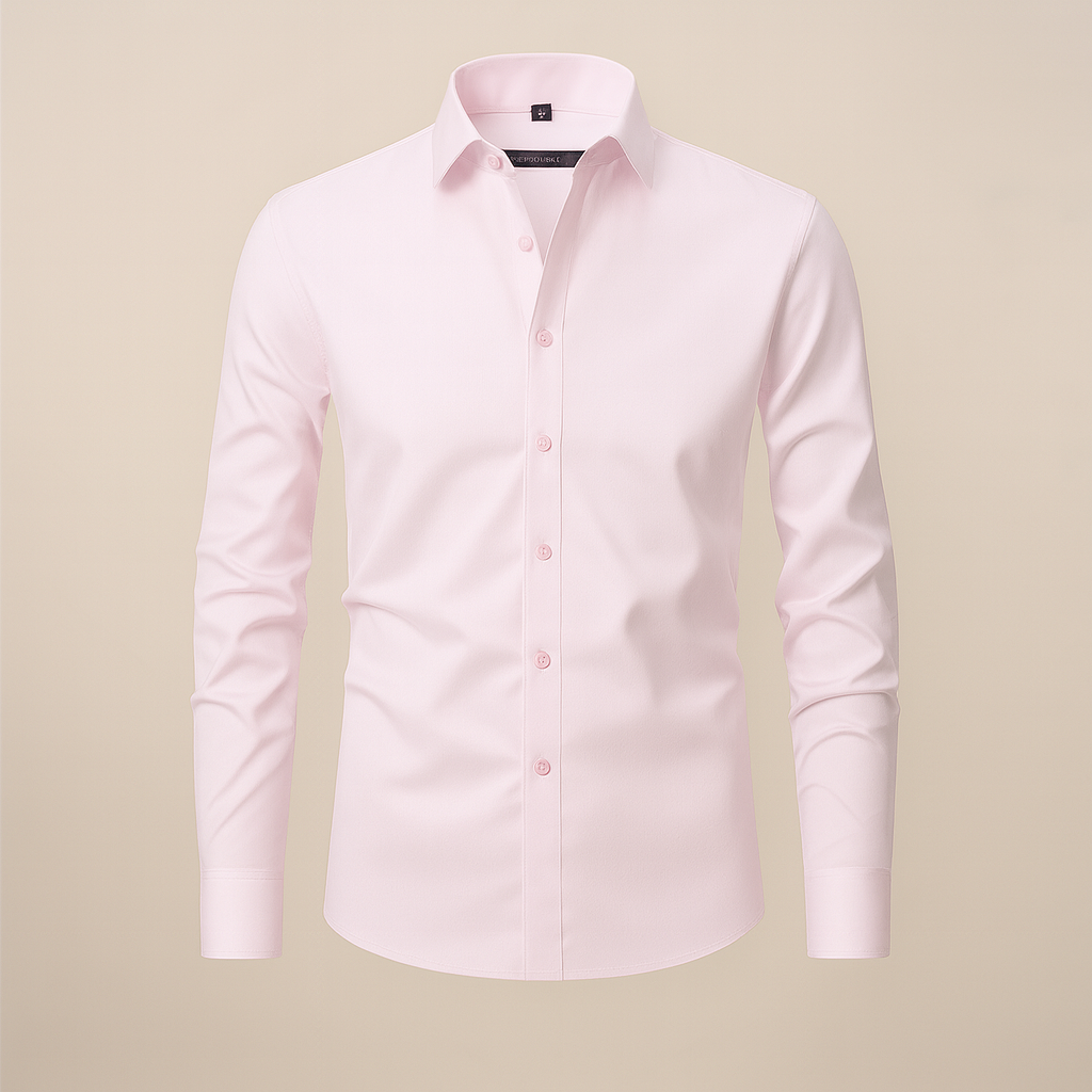 Harrison | Classic White Long Sleeve Button Up Dress Shirt Men