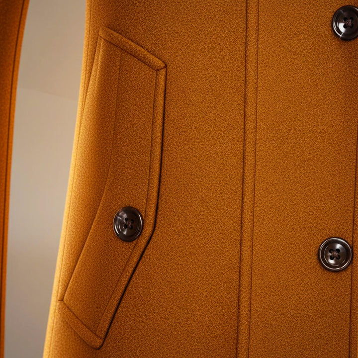 Alexander | Elegant Virgin Wool Overcoat With Quilted Lining