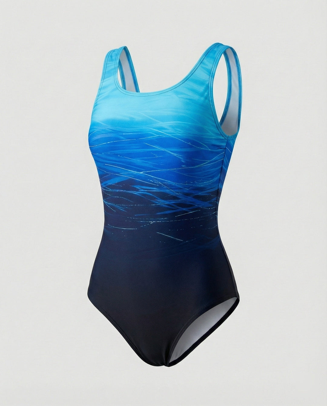 Octavia | Elegant Ombre Racerback One Piece Athletic Swimsuit