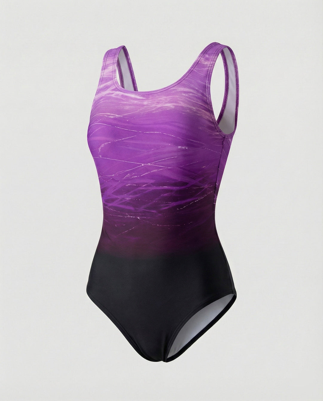 Octavia | Elegant Ombre Racerback One Piece Athletic Swimsuit
