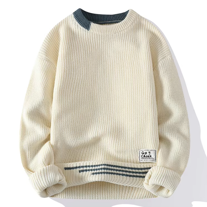 Elodie | Stylish Crew Neck Chunky Knit Sweater